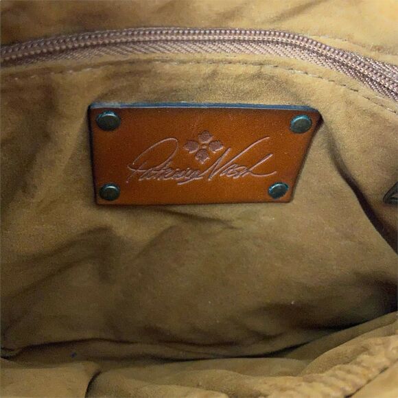 Patricia Nash Wristlet Wallet Womens Brown Leather Embossed Floral Vintage - Picture 6 of 16